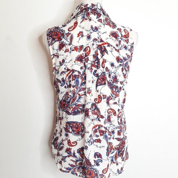 New York Collection Sleeveless Front Tie Blouse EUC sz MP - Picture 3 of 8